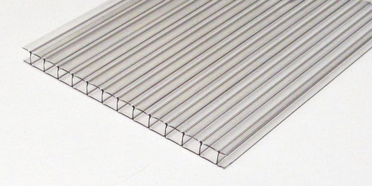 Twin Wall - Clear 8mm - 1UV + DRP- Polycarbonate Sheets